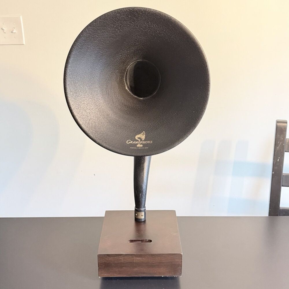 Restoration Hardware Gramophone Phone Amplifier Acoustic Speaker Discontinued